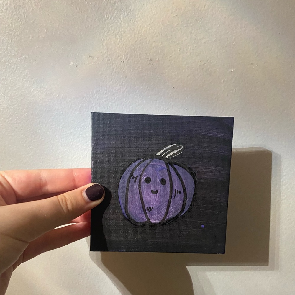 Mini Pumpkin Painting on Canvas